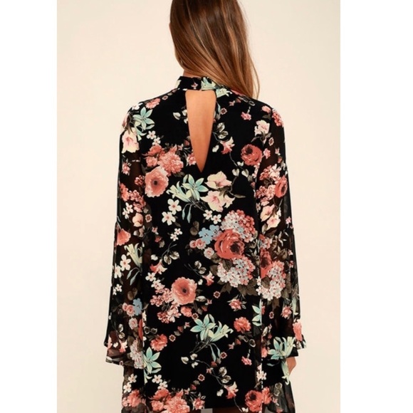 Lulu’s - Floral Choker Dress - Picture 3 of 7